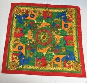 Euro Disney Mickey Mouse Multicolor Scarf 34" Square Disney Franchise